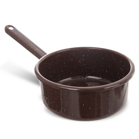 Garnek rondel rondelek emaliowany 0,6 l brązowy Garnek rondel rondelek emaliowany 0,6 l brązowy