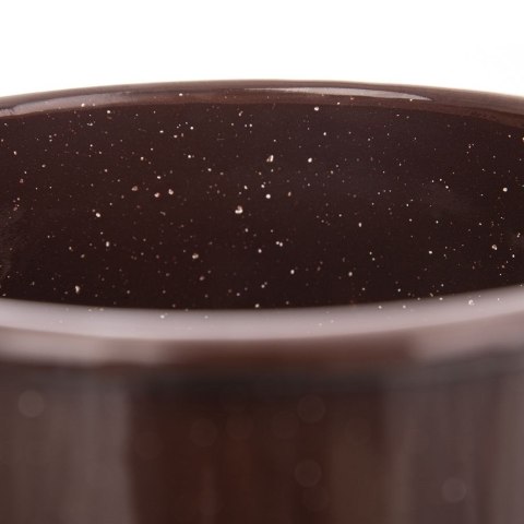 Garnek rondel rondelek emaliowany 0,6 l brązowy Garnek rondel rondelek emaliowany 0,6 l brązowy
