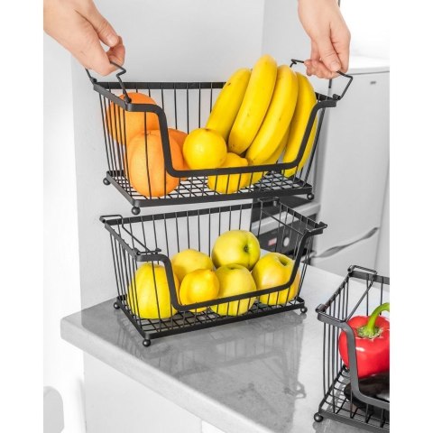 KOSZYK NA OWOCE PIĘTROWY CZARNY DO PIĘTROWANIA KOSZYK NA OWOCE PIĘTROWY CZARNY DO PIĘTROWANIA
