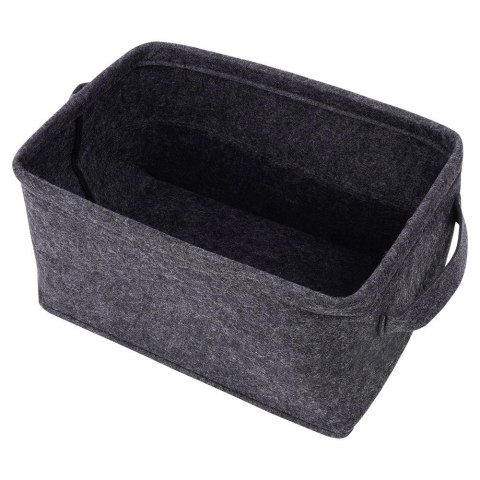 Koszyk do przechowywania filcowy składany czarny 36x27x20 cm Koszyk do przechowywania filcowy składany czarny 36x27x20 cm