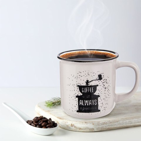 Kubek ceramiczny z uchem do kawy herbaty 370 ml Kubek ceramiczny z uchem do kawy herbaty 370 ml