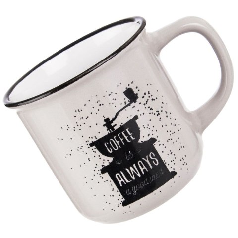 Kubek ceramiczny z uchem do kawy herbaty 370 ml Kubek ceramiczny z uchem do kawy herbaty 370 ml
