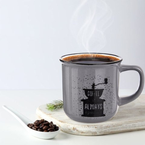 Kubek ceramiczny z uchem do kawy herbaty 370 ml Kubek ceramiczny z uchem do kawy herbaty 370 ml