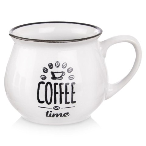 Kubek ceramiczny z uchem do kawy herbaty biały 320 ml Kubek ceramiczny z uchem do kawy herbaty biały 320 ml