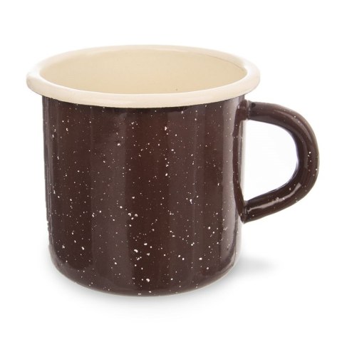 Kubek emaliowany garnuszek retro 0,4 l 8 cm brązowy Kubek emaliowany garnuszek retro 0,4 l 8 cm brązowy