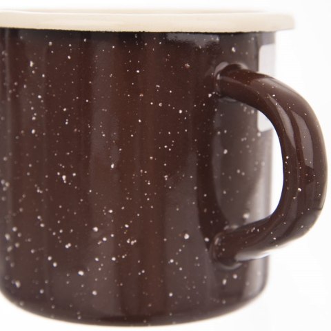Kubek emaliowany garnuszek retro 0,4 l 8 cm brązowy Kubek emaliowany garnuszek retro 0,4 l 8 cm brązowy