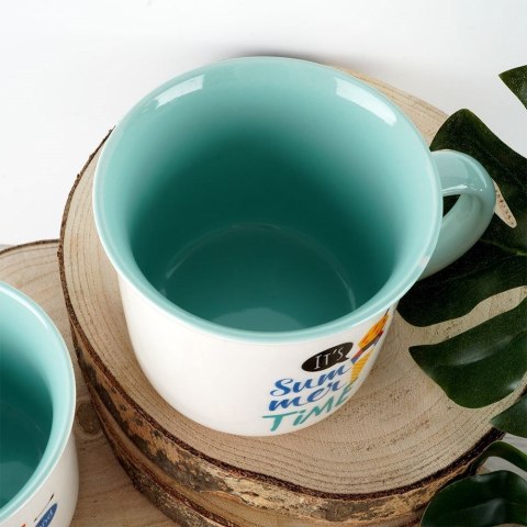 Kubek porcelanowy z dekorem cocktails 380 ml Kubek porcelanowy z dekorem cocktails 380 ml