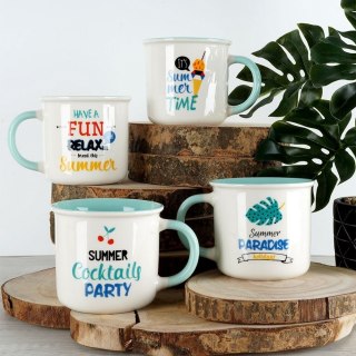 Kubek porcelanowy z dekorem summer time 380 ml