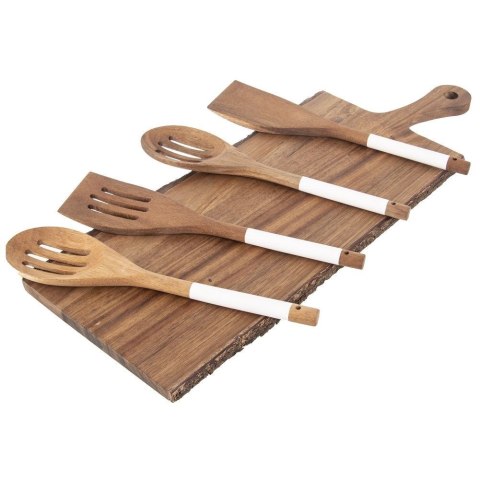 Łopatka kuchenna drewniana akacjowa 30 cm do mieszania przewracania mieszania Łopatka kuchenna drewniana akacjowa 30 cm do mieszania przewracania mieszania
