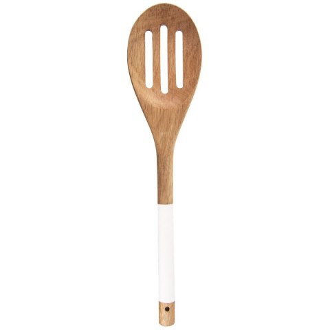 Łopatka kuchenna drewniana akacjowa ażurowa 30 cm do mieszania nakładania Łopatka kuchenna drewniana akacjowa ażurowa 30 cm do mieszania nakładania