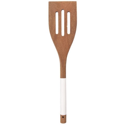 Łopatka kuchenna drewniana akacjowa ażurowa 30 cm do mieszania przewracania mieszania Łopatka kuchenna drewniana akacjowa ażurowa 30 cm do mieszania przewracania mieszania