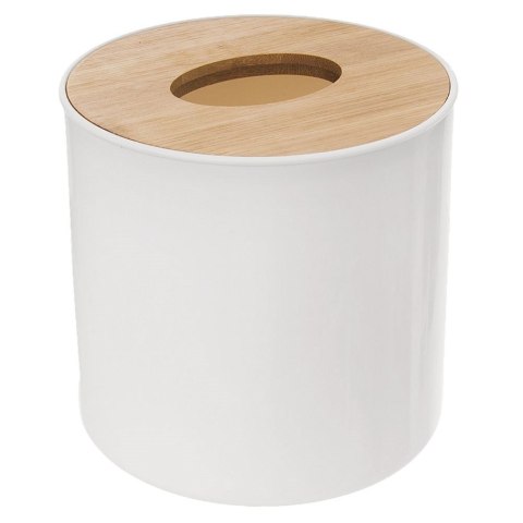 Mini kosz łazienkowy na śmieci odpady biały z bambusową pokrywką stołowy 1,5 l Mini kosz łazienkowy na śmieci odpady biały z bambusową pokrywką stołowy 1,5 l
