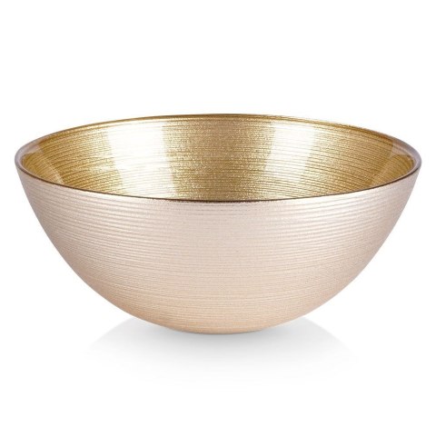 Miska salaterka szklana do sałatek złota okrągła 15 cm 600 ml Miska salaterka szklana do sałatek złota okrągła 15 cm 600 ml
