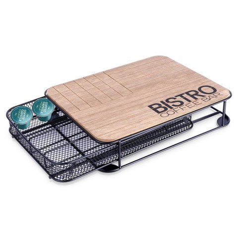 Organizer na kapsułki do kawy metalowy czarny BISTRO 30,5x24x6,5 cm Organizer na kapsułki do kawy metalowy czarny BISTRO 30,5x24x6,5 cm