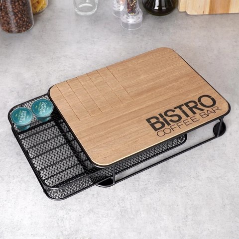 Organizer na kapsułki do kawy metalowy czarny BISTRO 30,5x24x6,5 cm Organizer na kapsułki do kawy metalowy czarny BISTRO 30,5x24x6,5 cm