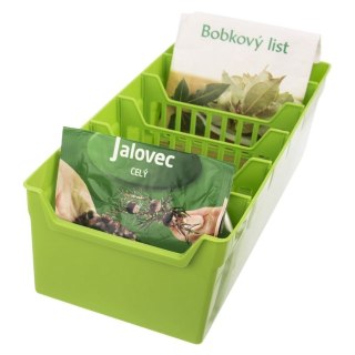 Organizer pojemnik kuchenny na przyprawy torebki dzielony zielony