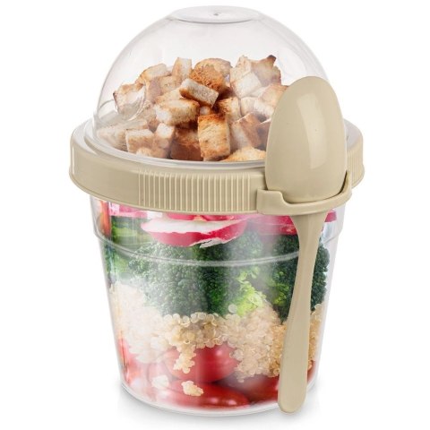Pojemnik kubek na jogurt z łyżeczką lunchbox 400 ml Pojemnik kubek na jogurt z łyżeczką lunchbox 400 ml