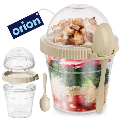 Pojemnik kubek na jogurt z łyżeczką lunchbox 400 ml Pojemnik kubek na jogurt z łyżeczką lunchbox 400 ml