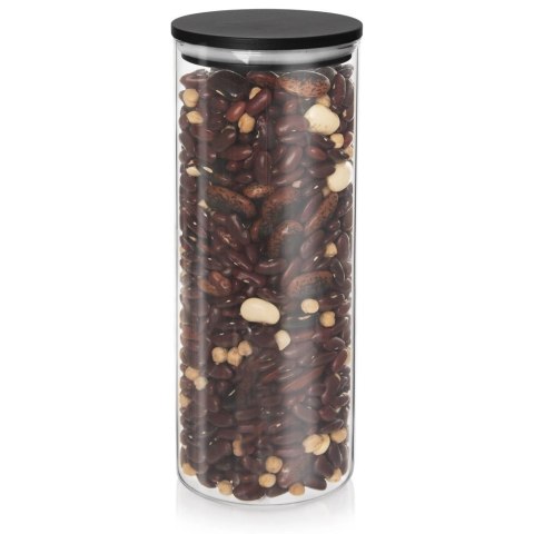 Pojemnik na produkty sypkie szklany z pokrywką i uszczelką 1,2 l Pojemnik na produkty sypkie szklany z pokrywką i uszczelką 1,2 l