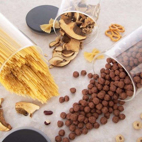 Pojemnik na produkty sypkie szklany z pokrywką i uszczelką 1,2 l Pojemnik na produkty sypkie szklany z pokrywką i uszczelką 1,2 l