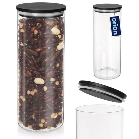 Pojemnik na produkty sypkie szklany z pokrywką i uszczelką 1,2 l Pojemnik na produkty sypkie szklany z pokrywką i uszczelką 1,2 l