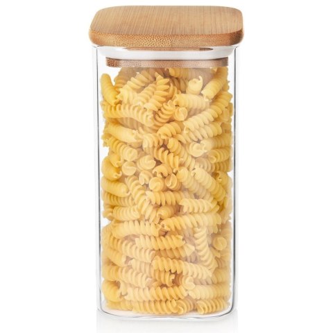 Pojemnik na produkty sypkie szklany z pokrywką i uszczelką 1,5 l Pojemnik na produkty sypkie szklany z pokrywką i uszczelką 1,5 l