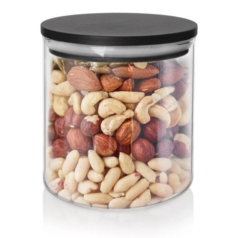 Pojemnik na produkty sypkie szklany z pokrywką i uszczelką 450 ml Pojemnik na produkty sypkie szklany z pokrywką i uszczelką 450 ml