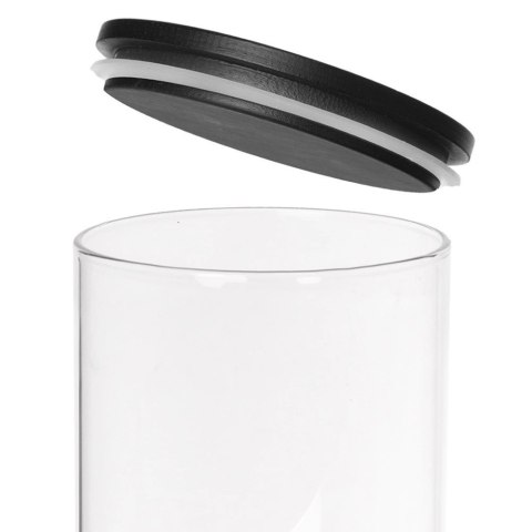 Pojemnik na produkty sypkie szklany z pokrywką i uszczelką 450 ml Pojemnik na produkty sypkie szklany z pokrywką i uszczelką 450 ml