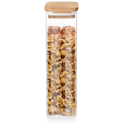 Pojemnik na produkty sypkie szklany z pokrywką i uszczelką 600 ml Pojemnik na produkty sypkie szklany z pokrywką i uszczelką 600 ml