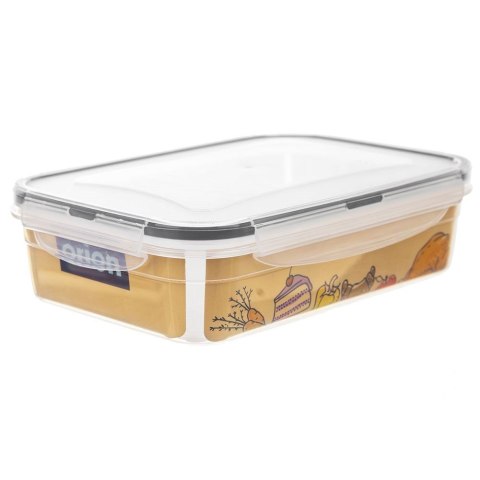 Pojemnik na żywność dzielony z uszczelką szczelny z przegródkami 2 wkłady lunchbox 1 l
