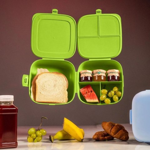Pojemnik śniadaniowy lunchbox dzielony zielony 2x700 ml Pojemnik śniadaniowy lunchbox dzielony zielony 2x700 ml