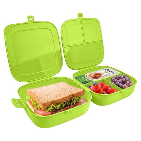 Pojemnik śniadaniowy lunchbox dzielony zielony 2x700 ml Pojemnik śniadaniowy lunchbox dzielony zielony 2x700 ml