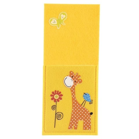 Pokrowiec etui na sztućce ŻYRAFA 21x9 cm Pokrowiec etui na sztućce ŻYRAFA 21x9 cm