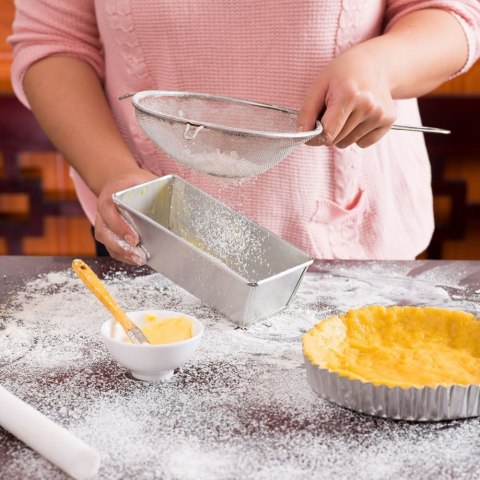 Sitko kuchenne stalowe z rączką okrągłe cedzak durszlak przesiewacz 14 cm Sitko kuchenne stalowe z rączką okrągłe cedzak durszlak przesiewacz 14 cm
