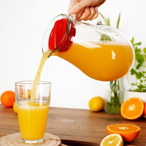 SZKLANY DZBANEK Z POKRYWKĄ Z UCHWYTEM 2,1L SOK SZKLANY DZBANEK Z POKRYWKĄ Z UCHWYTEM 2,1L SOK