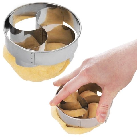 Stalowy wykrawacz do kajzerek forma do bułki kajzerki foremka 10,5 cm Stalowy wykrawacz do kajzerek forma do bułki kajzerki foremka 10,5 cm
