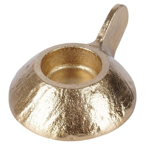 Świecznik aluminiowy złoty 12x9x5 cm Świecznik aluminiowy złoty 12x9x5 cm