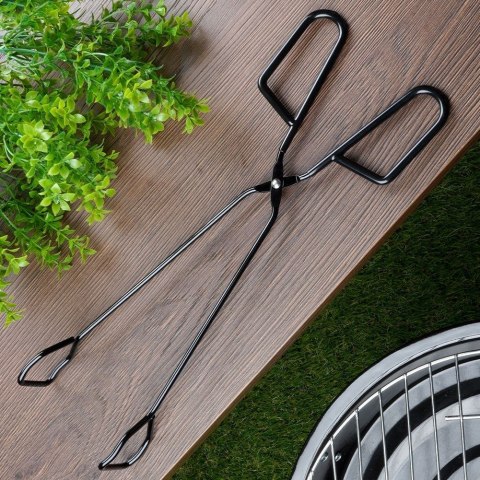 Szczypce grillowe metalowe czarne 31,5 cm Szczypce grillowe metalowe czarne 31,5 cm