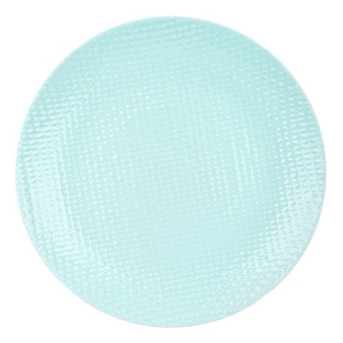 Talerz deserowy płaski płytki ceramiczny pastelowy zielony RELIEF 21 cm Talerz deserowy płaski płytki ceramiczny pastelowy zielony RELIEF 21 cm