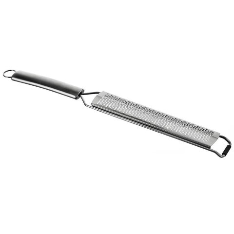 Tarka kuchenna płaska z uchwytem stalowa drobne wiórki 38 cm Tarka kuchenna płaska z uchwytem stalowa drobne wiórki 38 cm