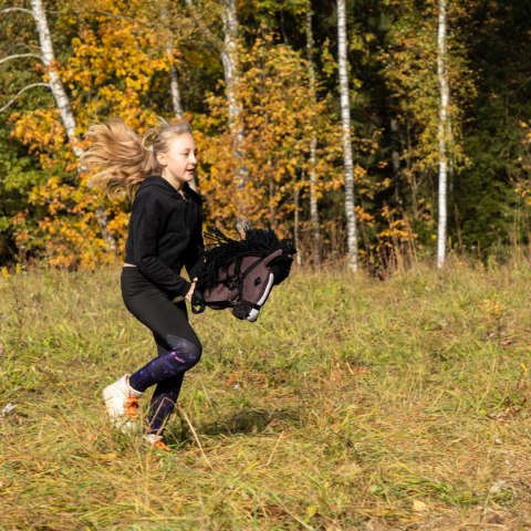 Hobby Horse Skippi - Gniady - duży koń na kiju - A3 - kantar w zestawie Hobby Horse Skippi - Gniady - duży koń na kiju - A3 - kantar w zestawie