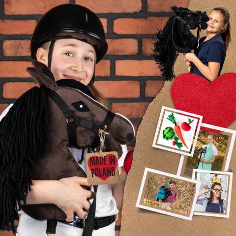 Hobby Horse Skippi - Gniady - duży koń na kiju - A3 - kantar w zestawie Hobby Horse Skippi - Gniady - duży koń na kiju - A3 - kantar w zestawie