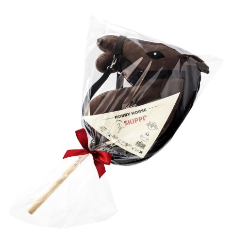 Hobby Horse Skippi - Gniady - duży koń na kiju - A3 - kantar w zestawie Hobby Horse Skippi - Gniady - duży koń na kiju - A3 - kantar w zestawie