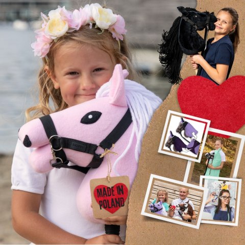 Hobby Horse Skippi - koń na kiju - różowy A5 - lekki i poręczny Hobby Horse Skippi - koń na kiju - różowy A5 - lekki i poręczny