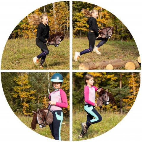 Hobby horse Skippi gniady koń kiju duży A3 kantar Hobby horse Skippi gniady koń kiju duży A3 kantar