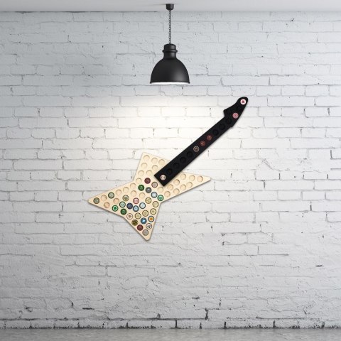 Łapacz Kapsli Gitara tablica na kapsle dla piwosza Łapacz Kapsli Gitara tablica na kapsle dla piwosza