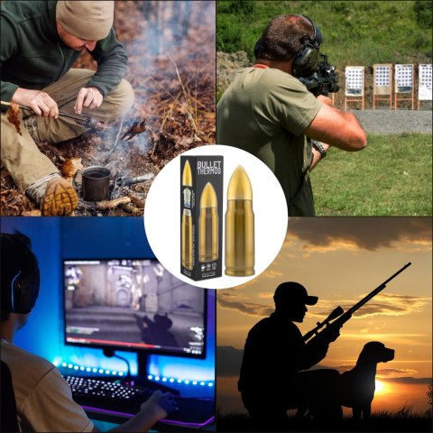Termos Pocisk 500 ml - prezent dla niego - dla ojca - dla fana militariów Termos Pocisk 500 ml - prezent dla niego - dla ojca - dla fana militariów