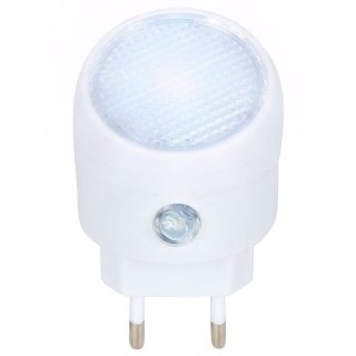 Lampka nocna LED z czujnikiem zmierzchu do kontaktu biała
