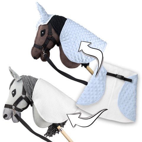 Derka i nauszniki Skippi dla Hobby Horse - błękitna - uniwersalny rozmiar Derka i nauszniki Skippi dla Hobby Horse - błękitna - uniwersalny rozmiar