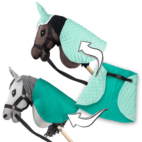 Derka i nauszniki Skippi dla Hobby Horse - miętowa - uniwersalny rozmiar Derka i nauszniki Skippi dla Hobby Horse - miętowa - uniwersalny rozmiar